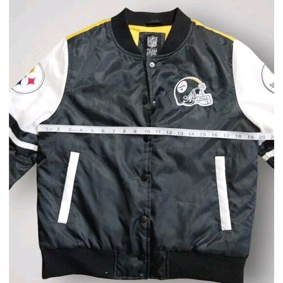 NFL Team Apparel Pittsburgh Steelers Quilted Bomber Jacket Size M - Picture 4 of 8